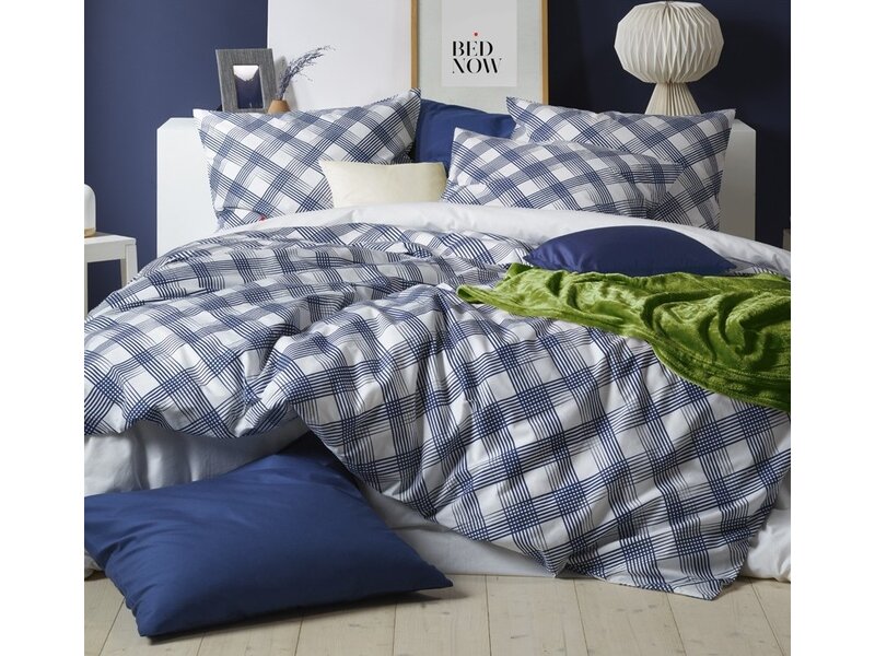 Moodit Housse de couette Odil Andor Cosmic Cobalt - 200 x 200/220 cm + 2 x 60 x 70 cm - Bleu - Coton
