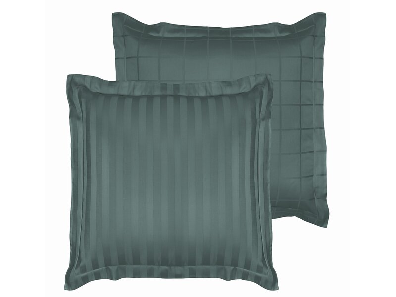 De Witte Lietaer Kussensloop Zygo Atlantic - 63 x 63 cm - Groen - Katoen Satijn