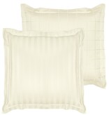 De Witte Lietaer Taie d'oreiller Zygo Ivoire - 63 x 63 cm - Blanche - Satin de coton