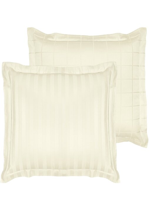 De Witte Lietaer Taie d'oreiller Zygo Ivoire 63 x 63 cm Satin de coton