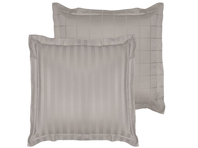 De Witte Lietaer Taie d'oreiller Zygo Atmosphere - 63 x 63 cm - Gris - Satin de coton