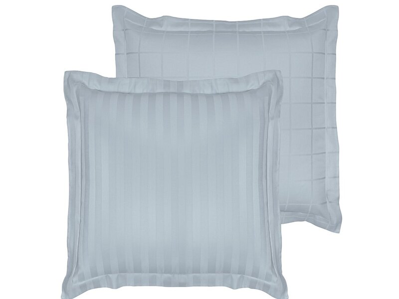 De Witte Lietaer Kissenbezug Zygo Eisblau - 63 x 63 cm - Blau - Baumwollsatin