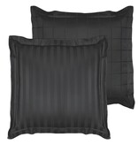 De Witte Lietaer Taie d'oreiller Zygo Ebony - 63 x 63 cm - Noir - Satin de coton