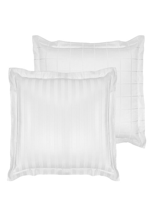 De Witte Lietaer Kussensloop Zygo White 63 x 63 cm Katoen Satijn