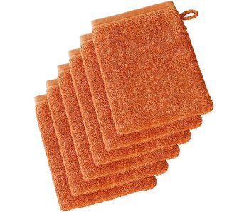 De Witte Lietaer Imagine Dusty Orange Washcloths Set of 6, 16.5 x 22 cm Cotton