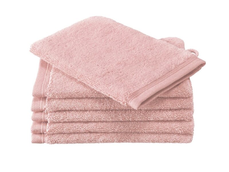 De Witte Lietaer Contessa Pearl Pink Waschlappen – 6er-Pack – 16 x 21 cm – Rosa – Baumwolle