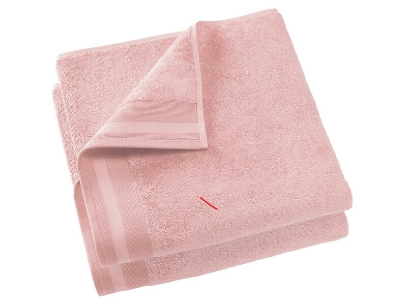 De Witte Lietaer Badhanddoek Contessa Pearl Pink - Set 2 stuks - 70 x 140 cm - Roze - Katoen