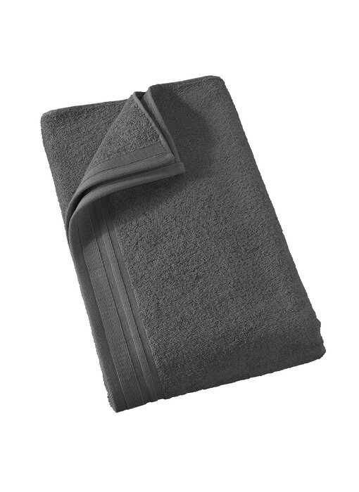 De Witte Lietaer Serviette de bain anthracite Imagine 90 x 150 cm en coton