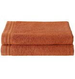 De Witte Lietaer Imagine Dusty Orange Bath Towel - 70 x 140 cm - Set of 2 - Orange - Cotton