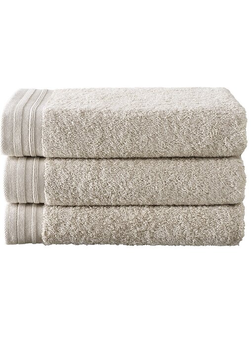 De Witte Lietaer Lot de 3 serviettes Imagine Birch Beige 50 x 100 cm en coton