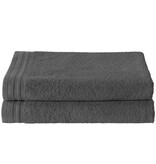 De Witte Lietaer Imagine Anthracite Bath Towel - 70 x 140 cm - Pack of 2 - Black - Cotton