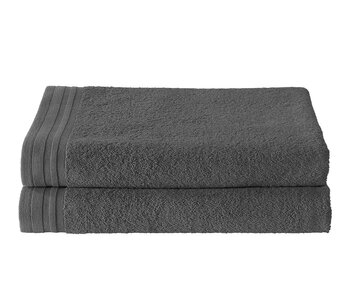 De Witte Lietaer Lot de 2 serviettes de bain anthracite Imagine, 70 x 140 cm, 100 % coton