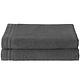 Lot de 2 serviettes de bain anthracite Imagine, 70 x 140 cm, 100 % coton