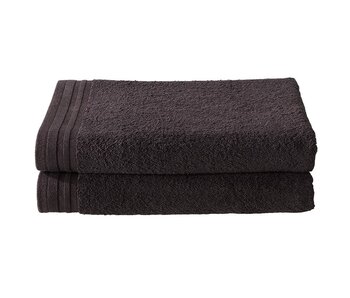 De Witte Lietaer Imagine Fudge Brown Bath Towel Set of 2 70 x 140 cm Cotton