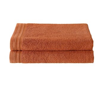 De Witte Lietaer Douchelaken Imagine Dusty Orange set 2 stuks 70 x 140 cm Katoen