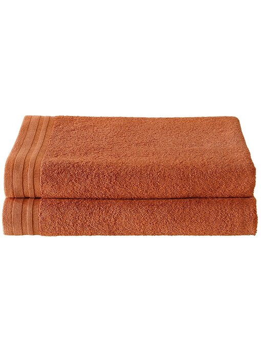 De Witte Lietaer Imagine Badetuch-Set in staubigem Orange, 2-teilig, 70 x 140 cm, Baumwolle
