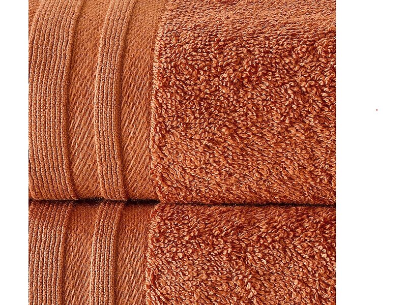 De Witte Lietaer Serviette de bain Imagine Dusty Orange - 70 x 140 cm - Lot de 2 - Orange - Coton