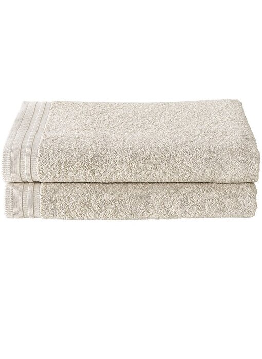 De Witte Lietaer Imagine Birch Beige Bath Towel Set of 2, 70 x 140 cm Cotton