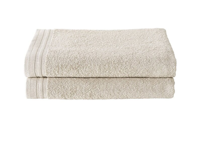 De Witte Lietaer Imagine Birkenbeige Badetuch – 70 x 140 cm – 2er-Set – Beige – Baumwolle