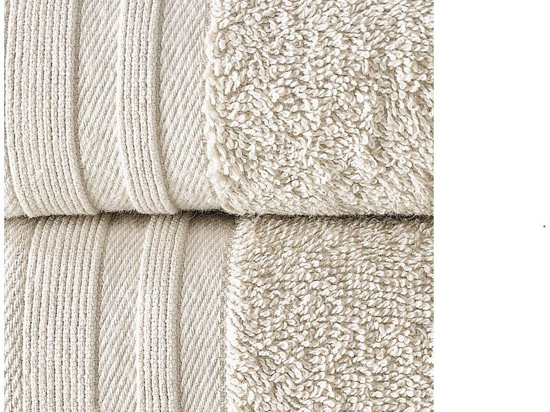 De Witte Lietaer Imagine Serviette de bain Birch Beige - 70 x 140 cm - Lot de 2 - Beige - Coton