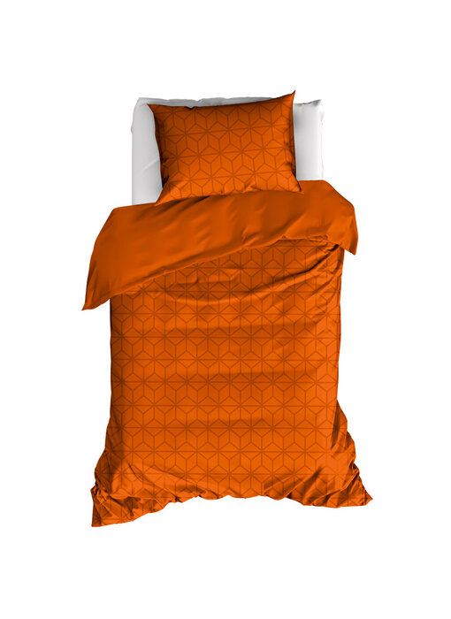 De Witte Lietaer Housse de couette Skyscraper Flame 140 x 200/220 cm en satin de coton