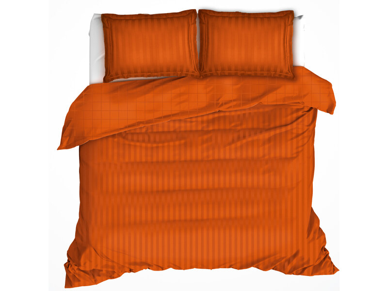 De Witte Lietaer Zygo Gold Flame Duvet Cover - 260 x 240 cm - Orange - Cotton Satin