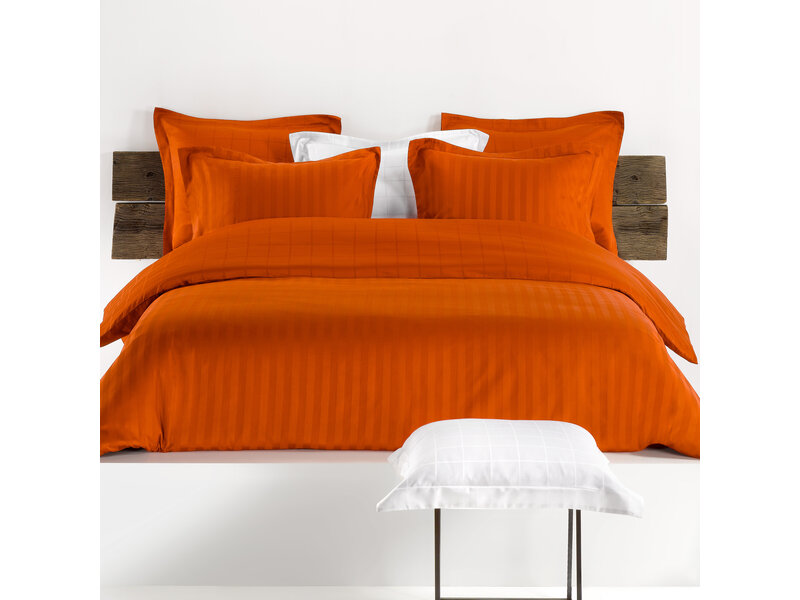 De Witte Lietaer Zygo Gold Flame Duvet Cover - 200 x 200 cm - Orange - Cotton Satin