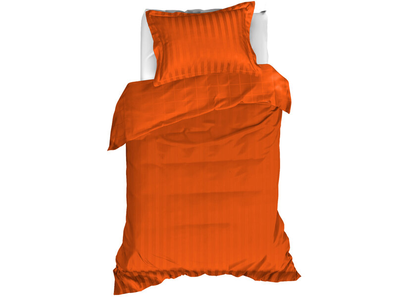 De Witte Lietaer Housse de couette Zygo Gold Flame - 140 x 200/220 cm - Orange - Satin de coton