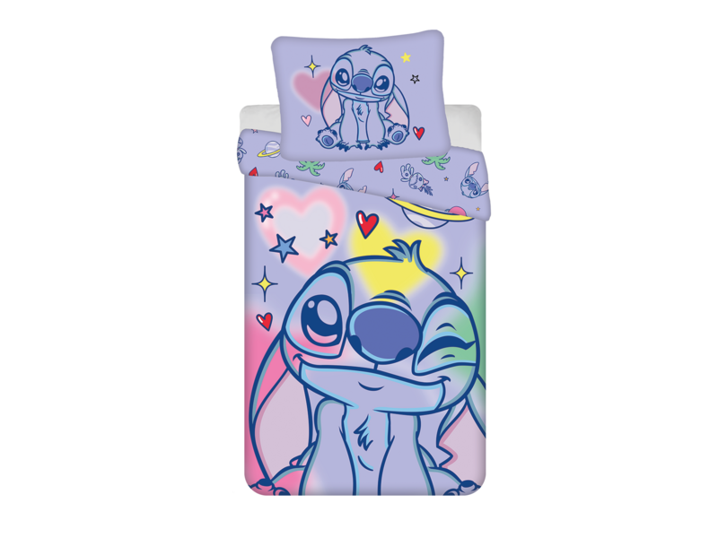 Disney Lilo & Stitch Dekbedovertrek Stars - 140 x 200 cm / 70 x 90 cm - Katoen
