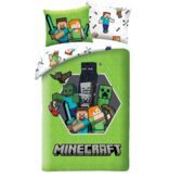 Minecraft Friends-Bettbezug – 140 x 200 + 70 x 90 cm – Polyester