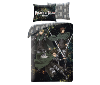 Attack on Titan Final Season Duvet Cover 140 x 200 + 70 x 90 cm Polyester