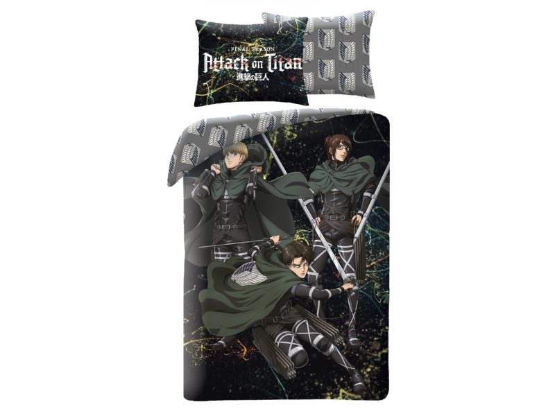 Attack on Titan Dekbedovertrek Final Season - 140 x 200 + 70 x 90 cm - Polyester