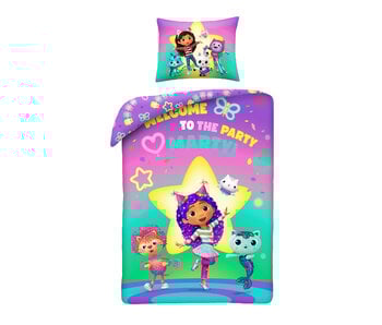 Gabby's poppenhuis Dekbedovertrek Party Marty 140 x 200 + 70 x 90 cm Polyester