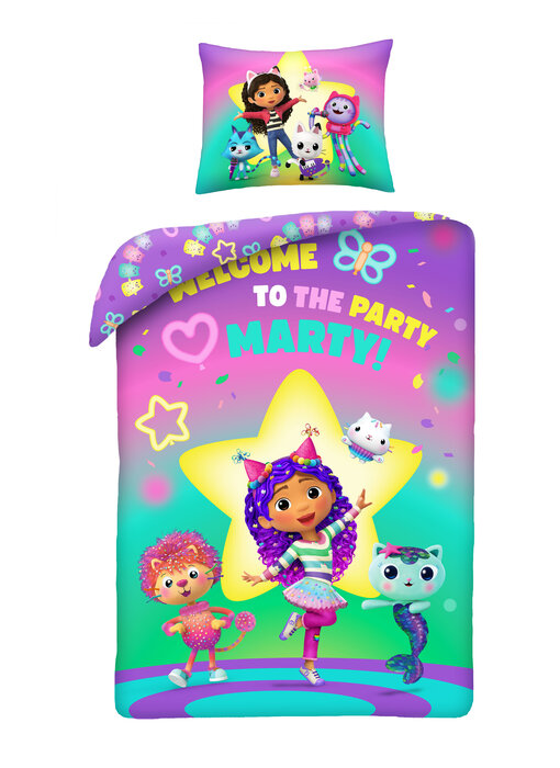 Gabby's poppenhuis Housse de couette Party Marty 140 x 200 + 70 x 90 cm Polyester