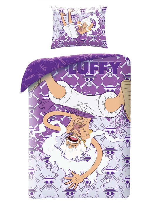 One Piece Dekbedovertrek Luffy 140 x 200 + 70 x 90 cm Polyester