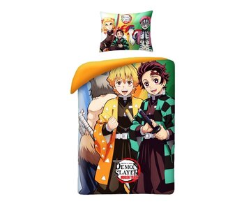 Demon Slayer Dekbedovertrek Fight Mode 140 x 200 + 70 x 90 cm Katoen