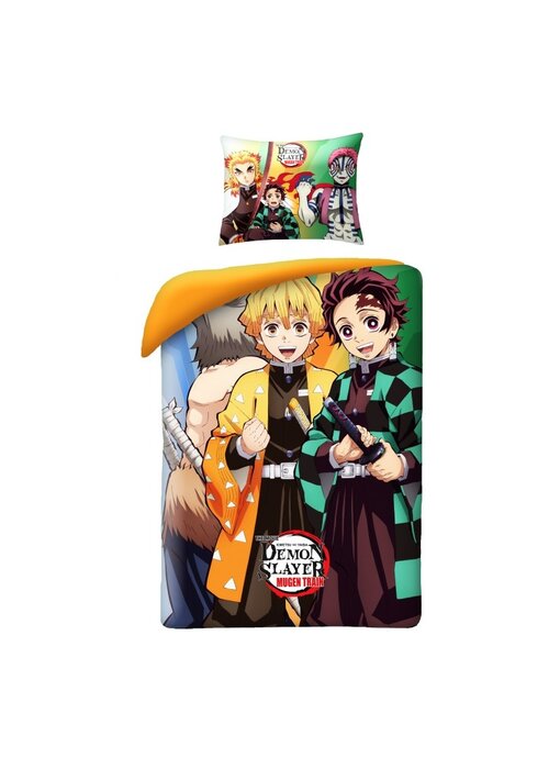 Demon Slayer Housse de couette Fight Mode 140 x 200 + 70 x 90 cm Coton