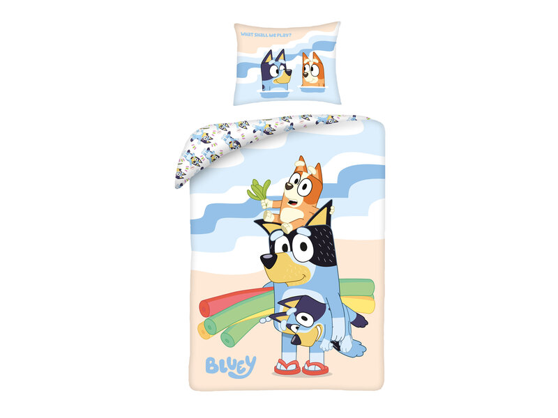 Bluey Dekbedovertrek Beach Fun - 140 x 200 cm + 70 x 90 cm - Katoen