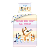 Bluey Housse de couette Best Day - 140 x 200 cm + 70 x 90 cm - Coton