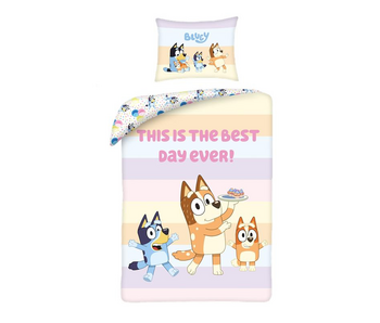 Bluey Duvet cover Best Day 140 x 200 + 70 x 90 cm Cotton
