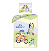 Bluey Housse de couette Go Bluey - 140 x 200 cm + 70 x 90 cm - Coton