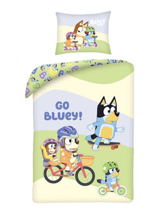 Bluey Dekbedovertrek Go Bluey 140 x 200 + 70 x 90 cm Katoen