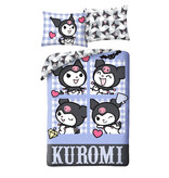 Kuromi Kuromi Bettbezug – Einzelbett – 140 x 200 cm – 70 x 90 cm – Polyester