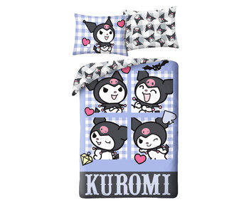 Hello Kitty dekbedovertrek Kuromi - 140 x 200 cm - 70 x 90 cm - Polyester