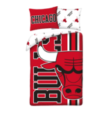 NBA Dekbedovertrek Bulls - Eenpersoons - 140 x 200 + 70 x 90 cm - Polyester