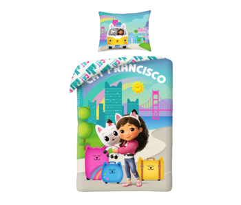 Gabby's poppenhuis dekbedovertrek San Francisco - 140 x 200 cm - 70 x 90 cm - Polyester