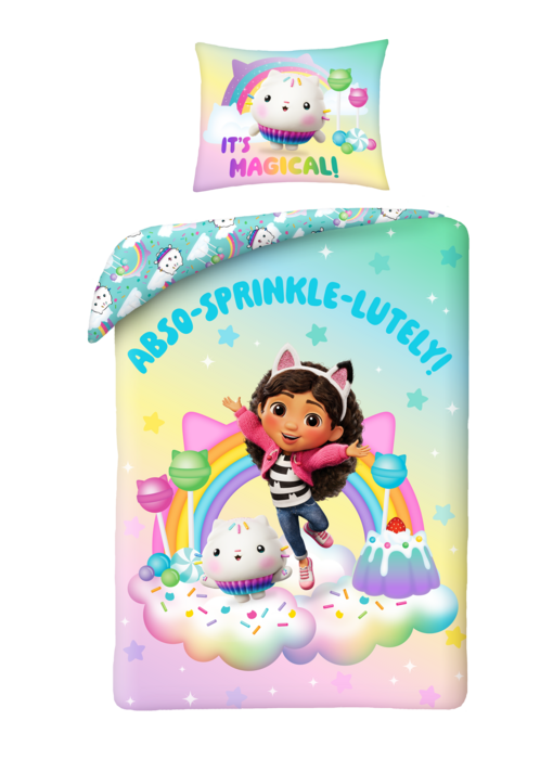 Gabby's poppenhuis Dekbedovertrek Sprinkle 140 x 200 + 70 x 90 cm Polyester