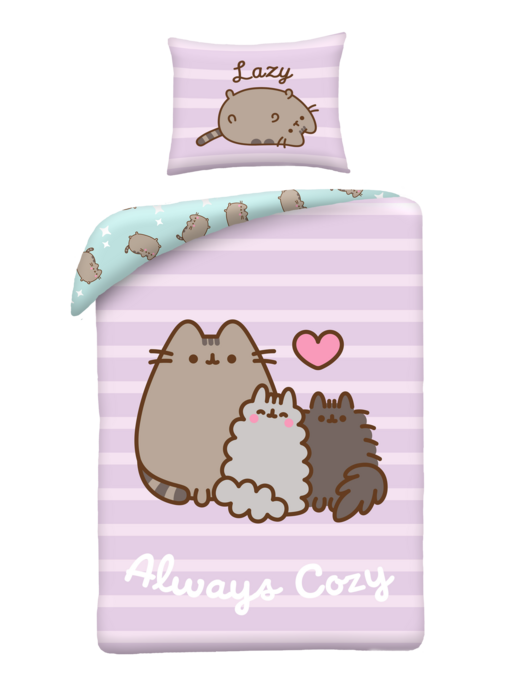 Pusheen Housse de couette Always Cozy 140 x 200 + 70 x 90 cm Polyester