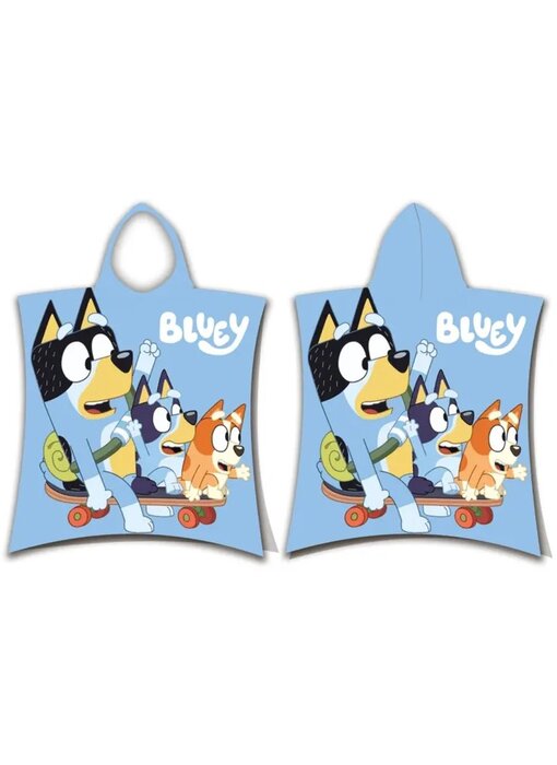 Bluey Badponcho Skate 50 x 115 cm Katoen