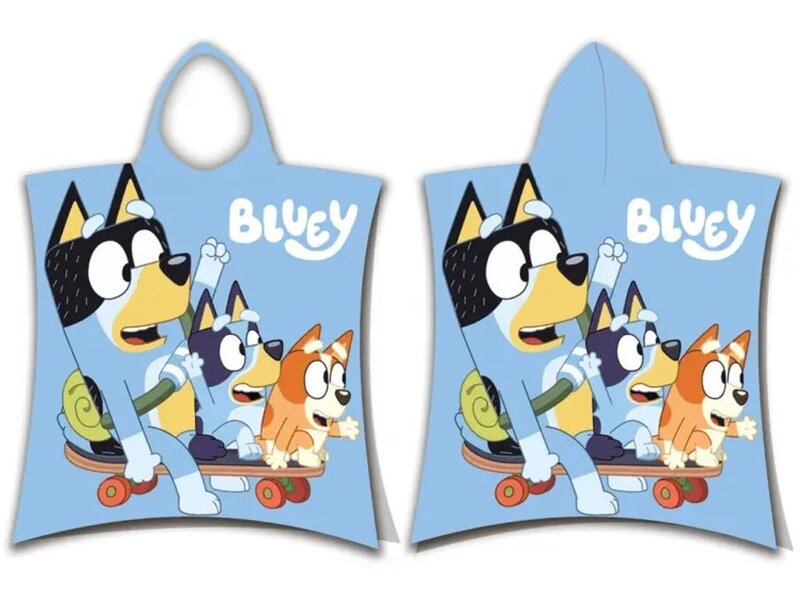 Bluey Badponcho Skate - 50 x 115 cm - Katoen